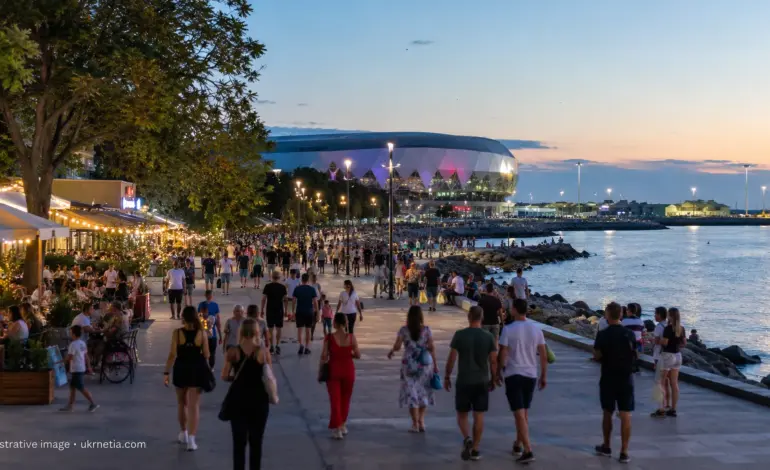 Burgas on the Bulgarian Black Sea coast preparing to host Eurovision 2027.